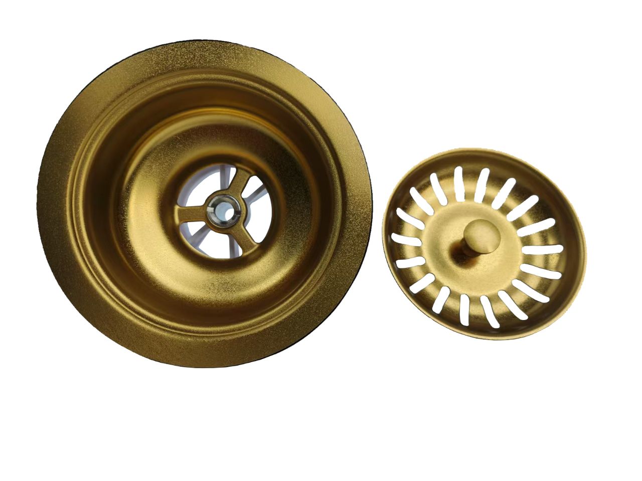 (Gold) 450x450x230mm Gold PVD Kitchen Sink Single Bowl Top/Undermount