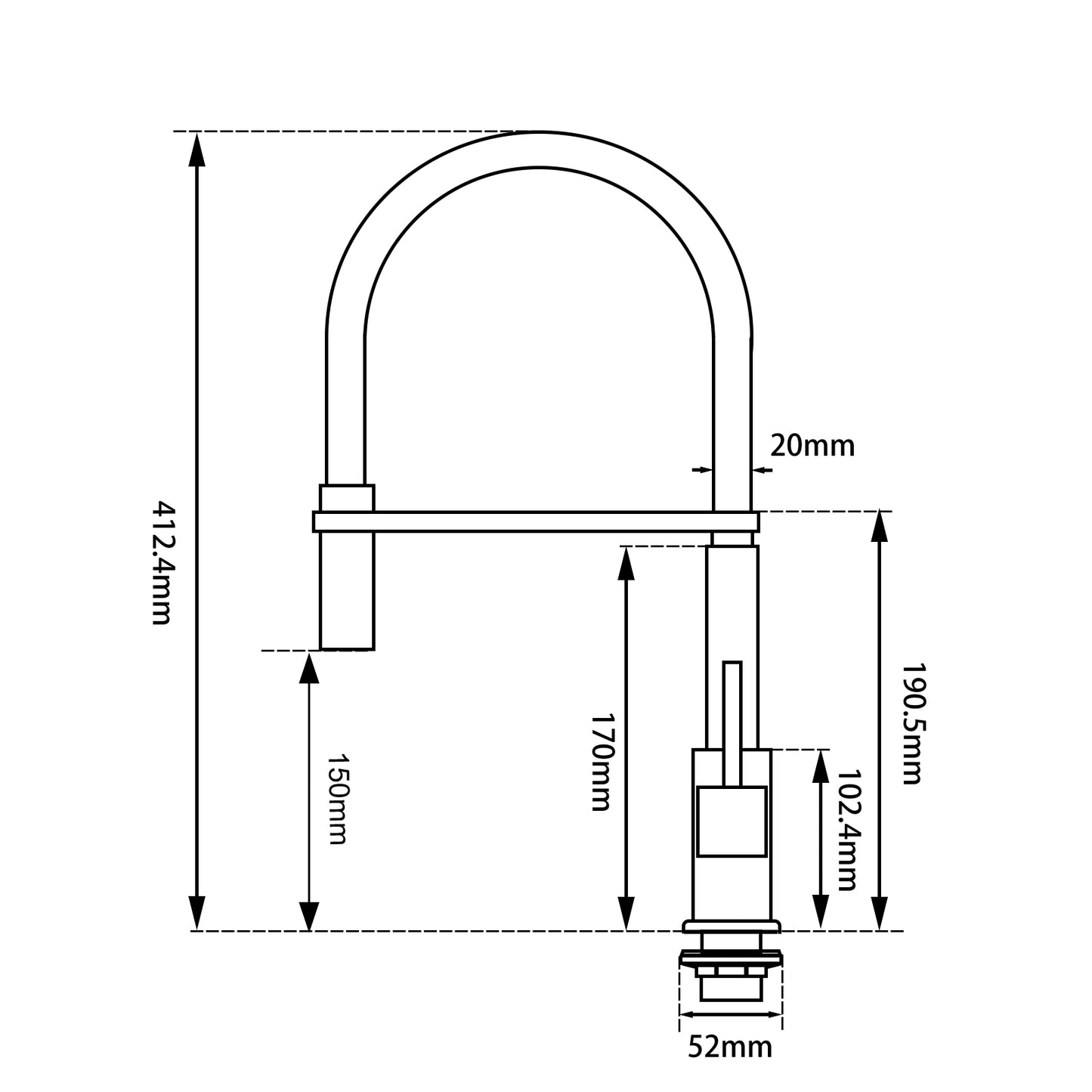 Pull Out Kitchen Mixer
