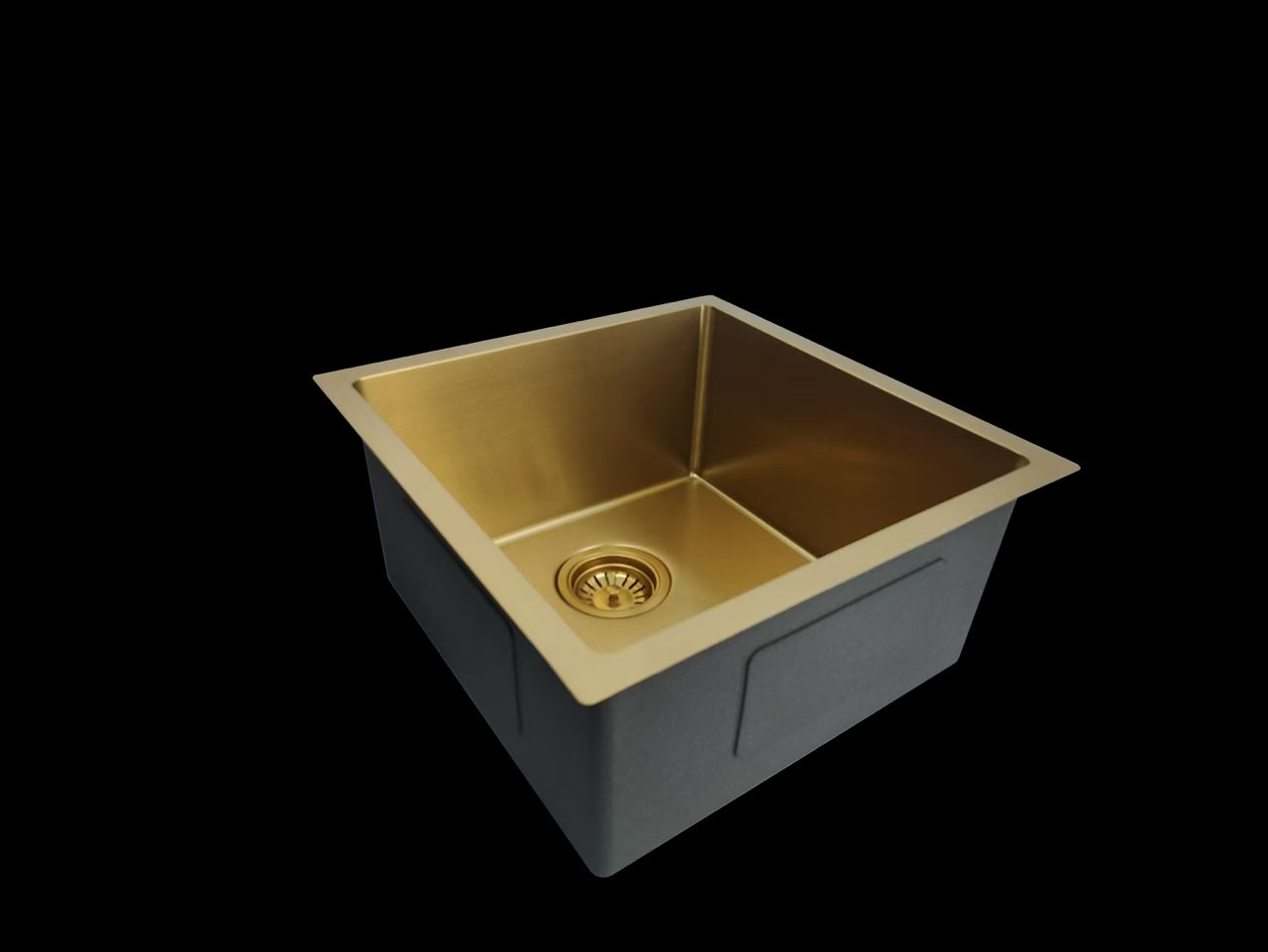 (Gold) 450x450x230mm Gold PVD Kitchen Sink Single Bowl Top/Undermount