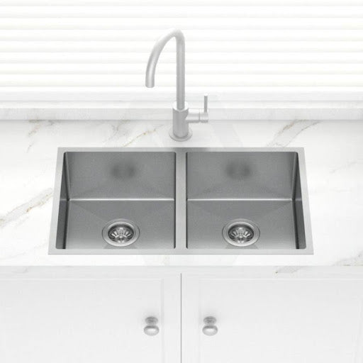 (Stainless steel) 770x450x230mm  PVD 1.2mm Handmade Top/Undermount Double Bowls Kitchen Sink